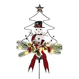 Solar-LED-Hardware Weihnachtsbaum Schneemann eingefügte Blumenlampe Garten Rasen Romantisches dekoratives Licht