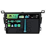 BXLIYER | Eingebaut 4G DAB | Android 14 QLED Autoradio für Toyota RAV4 RHD (2013-2018) | 6G+128G | CarPlay Android Auto | Kamera + MIC | Dual Band WiFi Bluetooth Lenkradsteuerung DSP 9 Zoll Octa-Core
