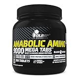 OLIMP- Anabolic Amino 9000 Mega Tabs (300 Kapseln). Hochwertiges Nahrungsergänzungsmittel mit einer großen Menge der wichtigsten Aminosäuren und Proteine