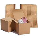 15 Stück Geschenkboxen mit Deckel, Geschenkboxen Kraftpapier, 13x13x13 cm Pappschachteln mit Deckel, Kleine Leere geschenkboxen mit deckel, für Hochzeit, Party, Geschenke(Braune)