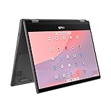 ASUS Chromebook CM14 Flip CL1402FM2A Laptop, 35,6 cm (14 Zoll), Full HD (MediaTek Kompanio 520, 4 GB RAM, 64 GB eMMC, ChromeOS) QWERTY – Touchscreen mit Stift + 3 Monate Google AI Pro mit Gemini Pro