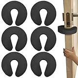 PLABBDPL 6 Stück Türstopper für Kinder, Schaumstoff-Türstopper Kindersicherheits-Fingerschaum-Türstopper, Türschloss Kinder-Türstopper, Schwarz