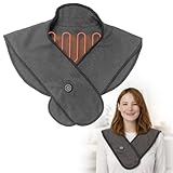 Addliving Kabelloser Schulter und Nackenwärmer elektrisch | Heizkissen Nacken & Schulter | Infrarot-Wärmekissen mit Akku & 5000 mAh Powerbank | Aufladbar mit USB-C | 3 Temperaturstufen | 59 x 48 cm