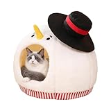 Besteckkorb für Hunde | niedlich, warm, geschlossen in Form eines Schneemanns, Höhlenbett für Hunde, für, Stuhl, Sofa, Reisen, Auto,