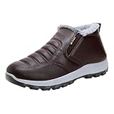 Generisch Arbeitsschutzschuhe Herren Sneakers Breathable Flat Bottom Casual Shoes Winter Padded Warm Men's Boots Schuhe Herren 42 Blau (Brown, 44)