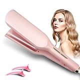 Großcat welleneisen Lockenstab Locken für Haare 32mm, Deep Waves, Wasserwellen, Mermaid Waves, Wellenstyler, Französischer Wellen-Lockenstab für Lange/Kurze Haare, Einstellbare Temperatur Lockenwickl