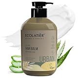 Haarbalsam Volumen für feines Haar – Mit Bio-Aloe Vera und Pflanzenproteinen, 98.2% Natürliche Inhaltsstoffe, Vegan, Tierversuchsfrei, Stärkt & Pflegt – 400 ml/Ecolatier