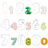 9 Stück Keksausstecher Zahlen Kuchenform Edelstahl Ausstecher Ausstechformen Zahlen 0-8 Zahlenbackform Kuchenform Zahlen Digitaler Keksausstecher Fondant Ausstecher Zahlen Ausstecher Für Tortendeko