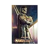 OLFCESPP Star Wars The Mandalorian Poster (3) Leinwandposter Schlafzimmer Dekor Landschaft Büro Zimmer Dekor Geschenk 40 x 60 cm