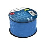 HÖGERT TECHNIK - Mauerschnur, Bauschnur, Pflasterschnur, Nivellierschnur, reißfest und belastbar, 50 Meter lang, Ø 1,5 mm, Leicht sichtbare blaue Farbe