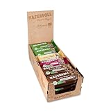 HAFERVOLL Organic Mixbox, 4 Flapjack-Sorten, 18 x 60g Bio-Müsliriegel, Bio-zertifiziert, Cacoa Nib & Hazelnut, Berry & Cashew, Chia & Pistachio, Banana & Brazil Nut