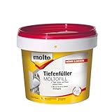 Molto Tiefenfüller Moltofill, Innen-Fertigspachtel zum Füllen von tiefen Löchern und Rissen, Grau, 1 l