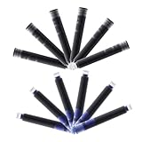 LOLIPPYY 100 Stück Tintenpatronen für Füllfederhalter Bohrung Schwarz Blau Rot Langlebige Nachfüllpatronen Ergonomisch Installieren für Schule und Büro