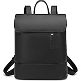 Myhozee Rucksack Damen Cityrucksack - Elegant Rucksacktasche PU Leder Anti Diebstahl Daypack Damenrucksack mit Laptopfach 14 Zoll Tasche Backpack Wasserdicht Schulrucksack für Ausflüge Reise Schwarz