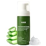 Botane Enthaarungscreme Intimbereich Männer, Botane Hair Removal Cream mit Aloe Vera, Sanfte und Gründlich Haarentfernung, Feuchtigkeit, Macht die Intimbereich Haut Glatt, für Männer (1)