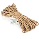 vsshe Natur Juteschnur Kordel, Juteseil 8mm x 10M, Garten Kordel Juteschnur Reißfest, Sisal Seil für Katzen, Starkes Naturfaser Hanfseil für Kratzbaum, Garten, DIY, Dekoration, Bündeln und Camping