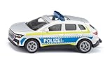 siku 1552, Audi Q4 e-tron Polizei-Einsatzfahrzeug, Metall/Kunststoff, Blau/Silber, Spielzeug-Auto für Kinder, Gummierte Reifen, Anhängerkupplung