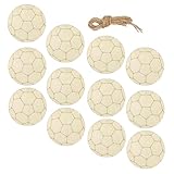 Generisch Bastelholzscheiben Holzanhänger 20 Stück 10cm Rund mit Loch für Bastelprojekte und Kreative Holzdekorationen