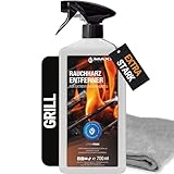 MAXXI CLEAN | Grillreiniger & Rauchharzentferner - das Original | 1x 700 ml in Sprühflasche extra stark [+] mit Tuch | Backofen- und Grillreiniger Konzentrat für Gasgrill, Edelstahl, Gusseisen