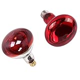 Lusacy Reptilien Rotlichtlampe, 2 Stück Wärmelampe Terrarium, Infrarotlampe Wärmelampe LED, Wärmelampe - Reptilien-Heizlampe, 100W, für Reptilien Schildkröten Schlangen Amphibien