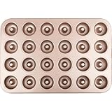 Casiler Donut-backformen, Antihaftbeschichtete Donut-pfannen 24 Mulden, Mini-Donut-Form Aus Kohlenstoffstahl, Donut-backblech, Kuchen-backform