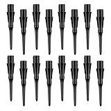 100 Stück Dartspitzen Kunststoff,Ersatzspitze Spitzen Dartpfeile Kunststoff,Dart Spitzen Soft,Dauerhaft Dartpfeil-Spitzen,Schwarz Softdart Spitzen,Dart Zubehör,für Elektronische Dartscheibe