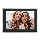 Jelquix 32 GB 10,1 Zoll Smart WiFi Digitaler Bilderrahmen, 1280 X 800 LCD-Touchscreen, Automatische Drehung Im Hochformat, Querformat, Teilen über die Uhale-App überall (EU-Stecker)
