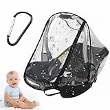 Universal Regenschutz für Kinderwagen,Universal Regenschutz für Babyschale,Transparent Regenverdeck Babyschale,Regenschutz für Babyschalen,mit Einfacher Zugang Rolltor,Trageöffnung und Luftlöchern