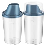 VALICLUD 2 Stück Luftdichte Katzenfuttereimer 1000 ml aus Transparentem Kunststoff mit Deckel Verschüttsicherer Hundefutterbehälter für Trockenfutter Praktische Aufbewahrung für