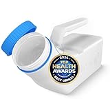 Urinflaschen für Männer mit im dunkeln leuchtender deckel (1er Pack) - 1000mL Herren Bettflasche aus dickem Plastik mit Schraubdeckel - Auslaufsichere Harnkammer - Tragbare Urinflaschen für Männer