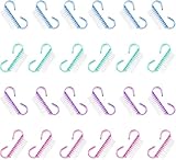 24PCS Nagelbürste für die Reinigung der Nägel, STNRST-IN Plastik kleine Nagelreinigungsbürste mit Griff, tragbare Mini Nagelmaniküre Staubbürste für Home Garden Salon (Pink Green Blue Purple)