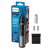 Philips Nose trimmer Series 3000 Nasenhaar-, Ohrenhaar- und Augenbrauentrimmer mit PrecisionTrim-Technologie (Modell NT3650/16)
