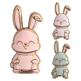 Worparsen 3PCS Cute Rabbit Handyhalter, Osterhase Handyhalter, Desktop 3D Handyhalter, Handyhalter mit Teleskopstange, Handy Trolley Halter