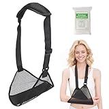 Armschlinge Armschlinge Rechter Arm Armschlinge Linker Arm Einstellbar Armschlaufe mit Atmungsaktivem Mesh Geeignet für Ellenbogen Arm- und Schulterluxation+Vlies-Dreieckstuch 1 Packung