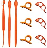 XiaZhiZhen Orangenschäler Orangenschneider Zitronenschäler Zitrusfrüchte-schäler Fruchtschäler Plastikschäler Küchengeräte Zitrone und Grapefruit Schälen 9 Stück