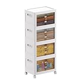 MECOLOR17.13Gal Installation freier Aufbewahrungsschrank, beweglicher Kunststoffschrank, Badezimmer Aufbewahrungsbox, Snack Spielzeug Klappschrank... (4pack)