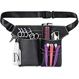 Friseur Werkzeugtasche, PU Leder Friseur Gürteltasche, Salon Friseur Werkzeugtasche Scherentasche,für Friseurscheren Scheren Kämme Friseurwerkzeuge (Schwarz)