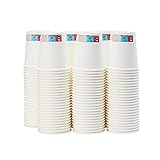 Amazon Basics, Kunststoff, – Pappbecher für Heißgetränke, 207 ml, 150 Stück, Weiß