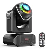 50W Moving Head Licht, Disco Bühnenlicht mit 7 Muster 8 Farben, Leistungsstarker Scheinwerfer Partylicht mit Fernbedienung für Disco Club Live Show Bar Hochzeit