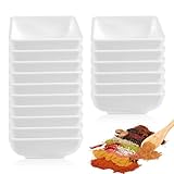 SUNOYA Saucenschälchen, Dip Schälchen, 16 Stück Sojasauce Schälchen, Weiß Tauchschüsseln Set, Dipschalen Set, Kleine Mini Schüssel für Charcuterie Board Sushi, BBQ, Gewürze, Fingerfood Gewürzschalen