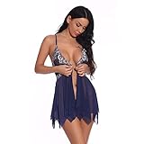 Damen Sexy Negligee Frauen Spitze Dessous Front Closure Babydoll V Ausschnitt Nachtwäsche Sexy Chemise Nachthemd Unregelmäßige Boudoir Night Nightdress Korsett Dessous für Frauen#1692