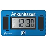 Parkwächter V2 Elektronische Parkscheibe mit Zulassung nach StVO – Digitale Parkscheibe Auto – Parkscheibe Elektrisch mit Zulassung – Automatische Parkuhr mit wechselbarer Taktung – Blau