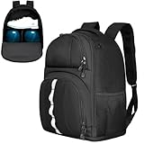 Bowling-Rucksack mit 2 Bällen, Bowlingball-Tasche mit Schuhfach und portektiver Schaumstoffpolsterung, passend für Schuhe bis Größe 44, Schwarz, Bowling