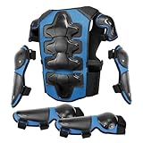 Dirtbike-Verteidigungsoutfit Für Kinder – Fünfteilige Schutzausrüstung, Körperschutz, Belüftete Komfortkonstruktion | Motorrad-BMXs-Abenteuerbekleidung, Scooter-Board-Winter-Rock-Aktivitätsbekleidung