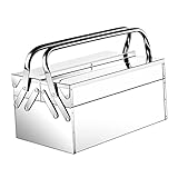 HOUDERCO Kasten Werkzeugkasten Aus Edelstahl Spieß Zubehör Tool-organizer Schraubendreher Bausatz Werkzeugkiste Kleine Mit Deckel Tür Werkzeugkästen Rostfreier Stahl Silver