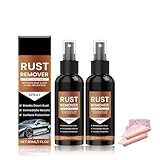Rostentferner-Spray, Leistungsstarker Metallreiniger für Rostbehandlungen, Rostentferner Metall, Korrosionsschutzmittel Metallschutzlack für Metall, Werkzeuge, Autos, Ketten Oberflächen (2, 60ML)
