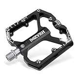 MZYRH Mountainbike Pedale MTB Pedale, 9/16 '3 Lager Fahrradpedale, rutschfeste leichte Aluminiumlegierung Fahrrad Plattform Pedale für Mountainbike, Rennrad (Schwarz)