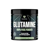 Foodelis L-Glutamin-Pulver, 500 g, geschmacksneutral, 5 g pro Dosis (100 Dosen), 100 % reines L-Glutamin ohne Zusatzstoffe, leicht zu mischen, inklusive Dosierer