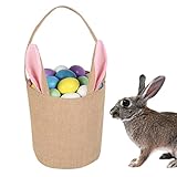Xuyuan Osterhasen-Ohr-Einkaufstasche | Niedliche Hasenohrtasche mit Henkel - Ostereiersuche-Korbtasche zur Aufbewahrung von Geschenken, Süßigkeiten, Osterdekorationen, Geschenktüten für Kinderpartys