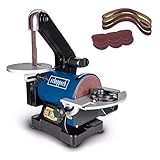 Scheppach BTS700 Band & Tellerschleifer Set | Inkl. 12-teiliges Schleifset (3x Schleifband / 9x Schleifpapier) | Bandschleifer | 250W Leistung | 25mm Schleifbandbreite | 125mm Schleifteller